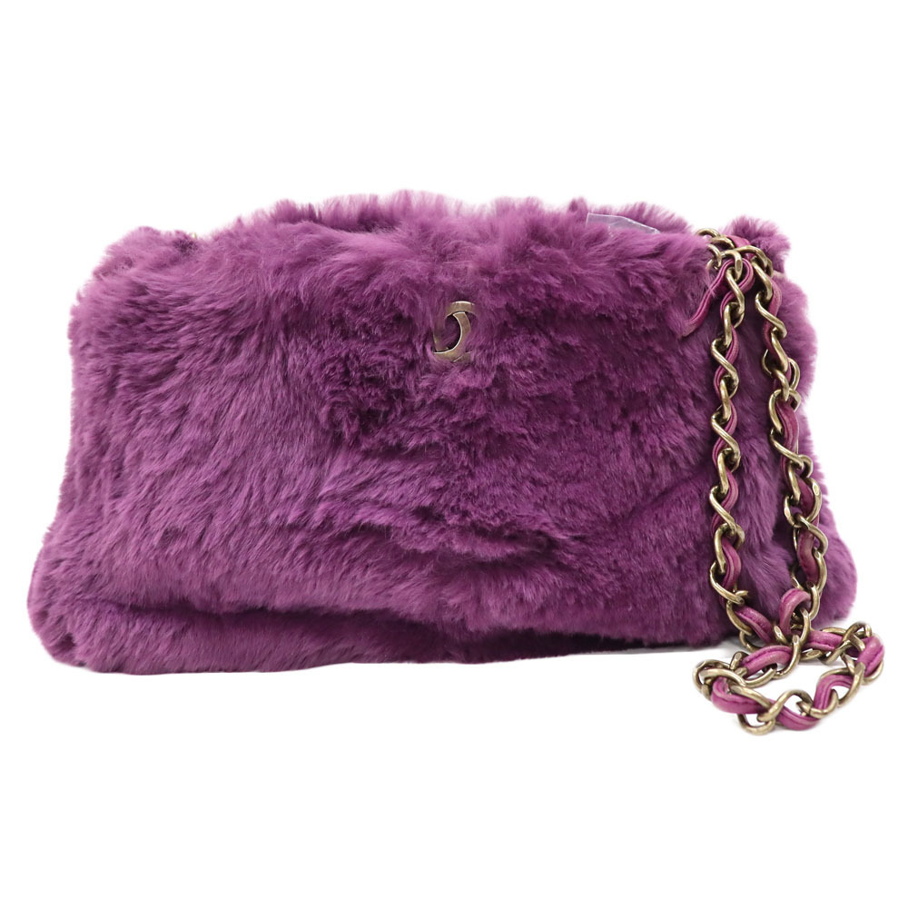 Chanel Lapin Shoulder Bag Purple